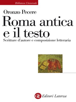 cover image of Roma antica e il testo